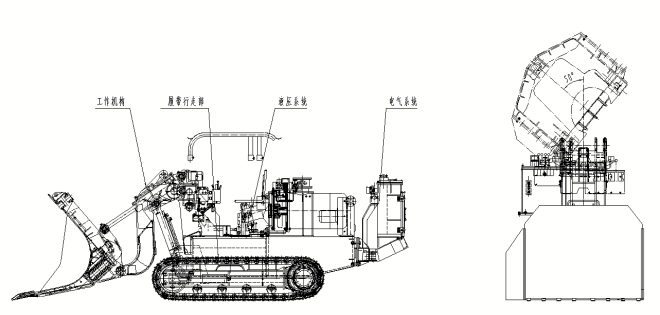 煤礦用側(cè)卸裝巖機(jī)主要部件結(jié)構(gòu)簡介 煤礦用側(cè)卸裝巖機(jī)主要部件結(jié)構(gòu)簡介